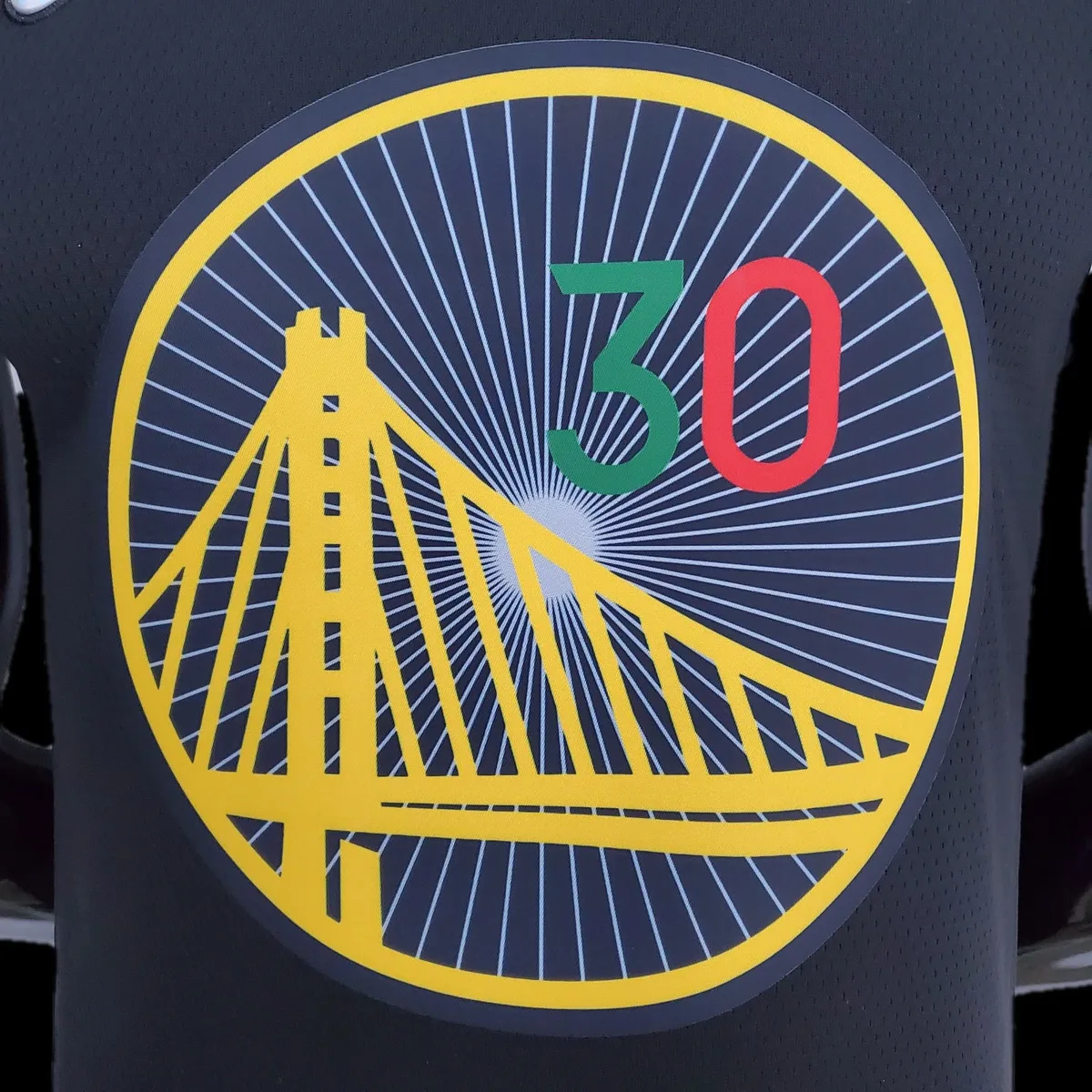 2022 75th Anniversary Golden State Warriors Curry #30 Mexico Edition Black NBA Jersey, foto 5