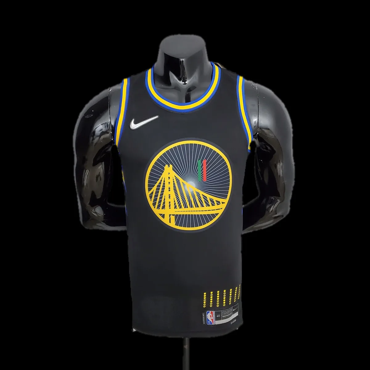 2022 75th Anniversary Golden State Warriors Thompson #11 Mexico Edition Black NBA Jersey, foto 1