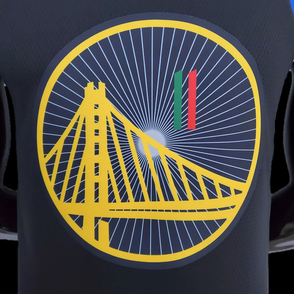 2022 75th Anniversary Golden State Warriors Thompson #11 Mexico Edition Black NBA Jersey, foto 6