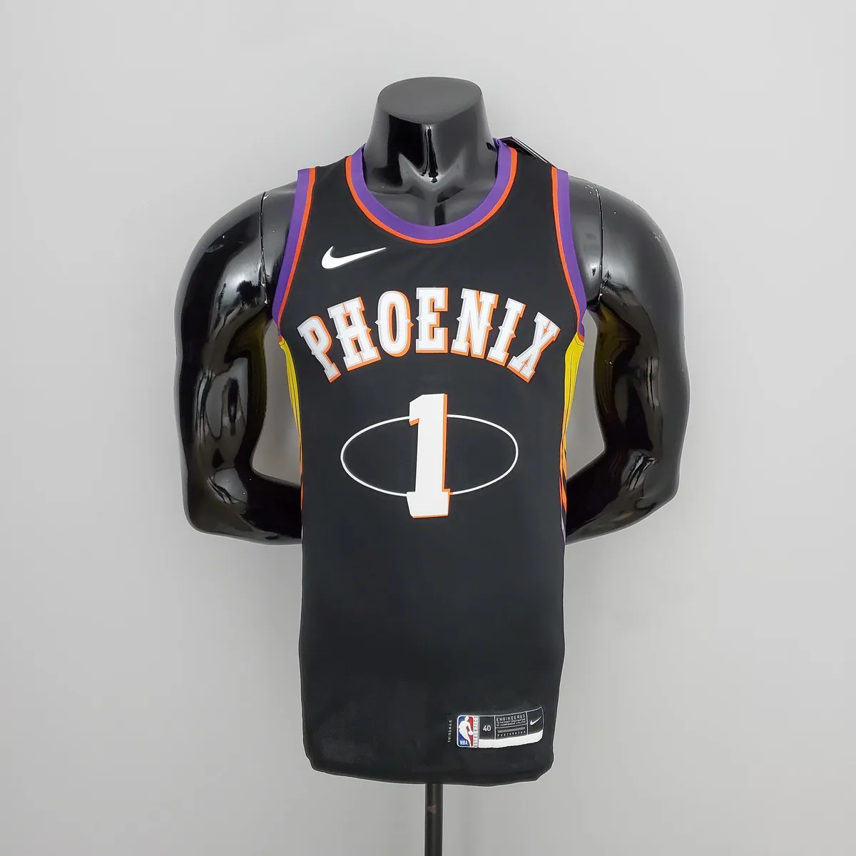 2022 Season Booker #1 Suns City Edition Black NBA Jersey, foto 1