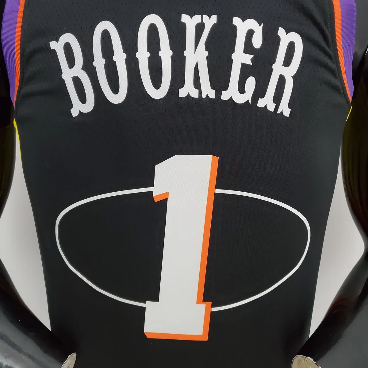 2022 Season Booker #1 Suns City Edition Black NBA Jersey, foto 4