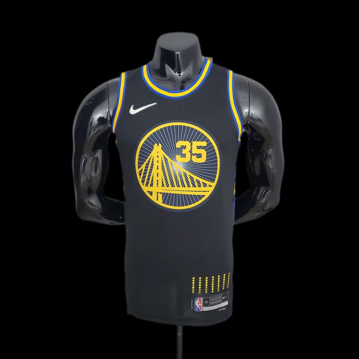 2022 Season Durant #35 Warriors City Edition Black NBA Jersey S-XXL