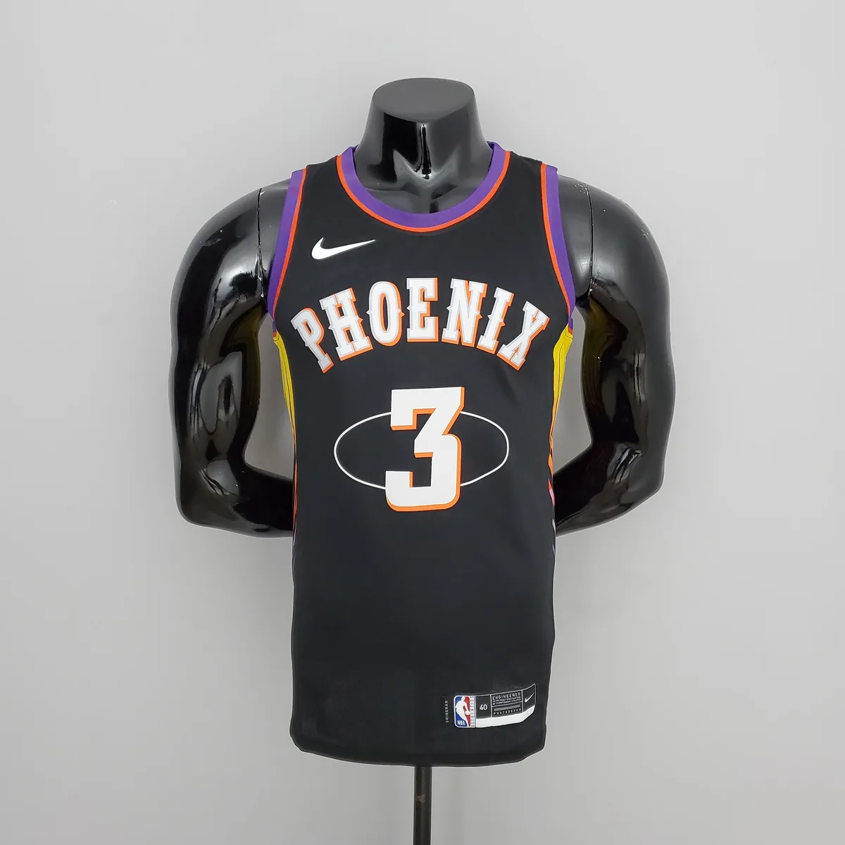 2022 Season Paul #3 Suns City Edition Black NBA Jersey, foto 1