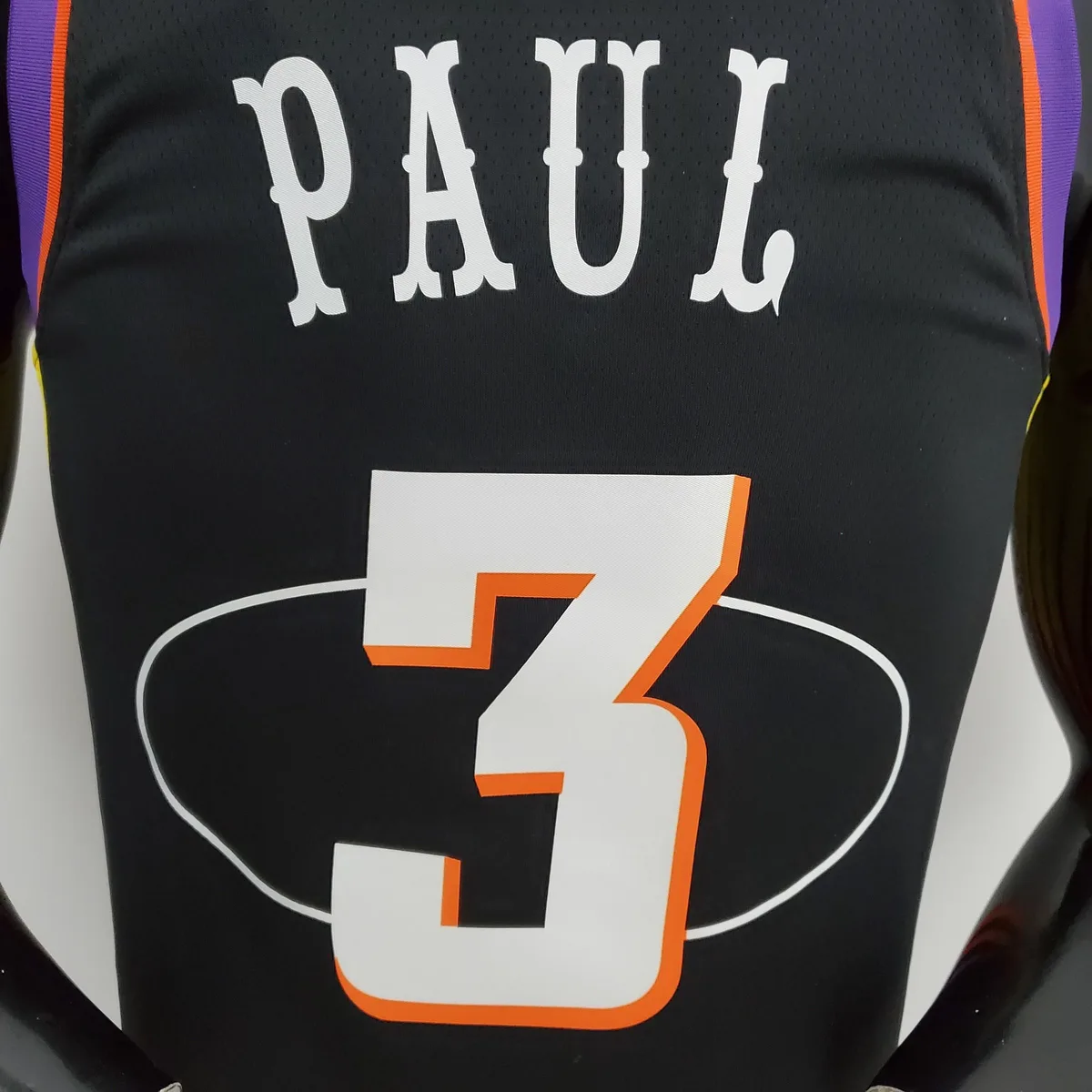 2022 Season Paul #3 Suns City Edition Black NBA Jersey, foto 4