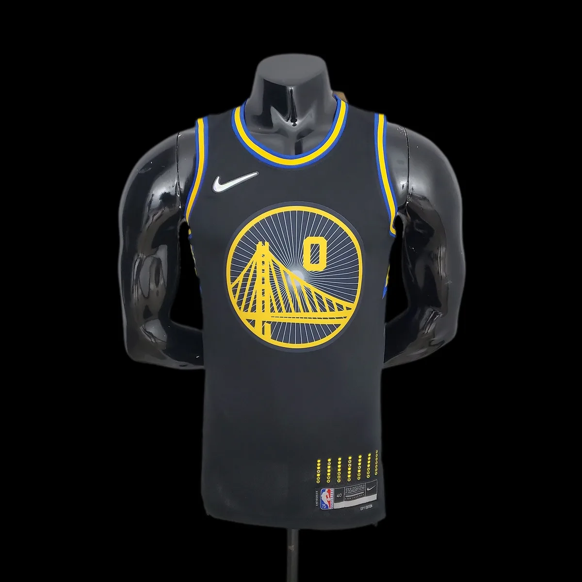 2022 Season Payton II#0 Warriors City Edition Black NBA Jersey S-XXL