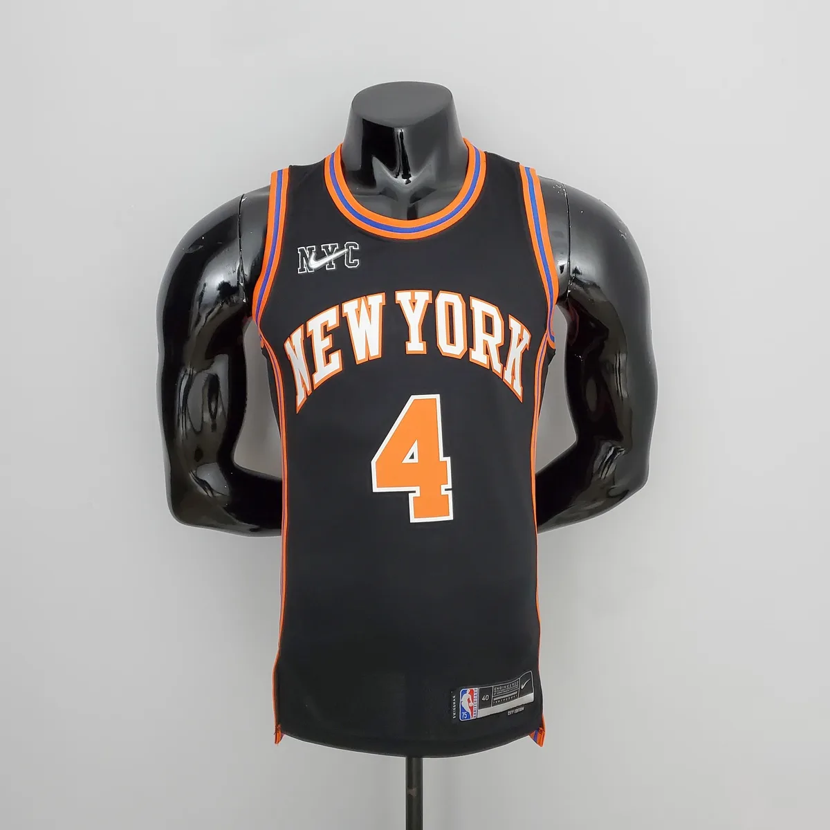 2022 Season Rose#4 Knicks Urban Edition Black NBA Jersey, foto 1