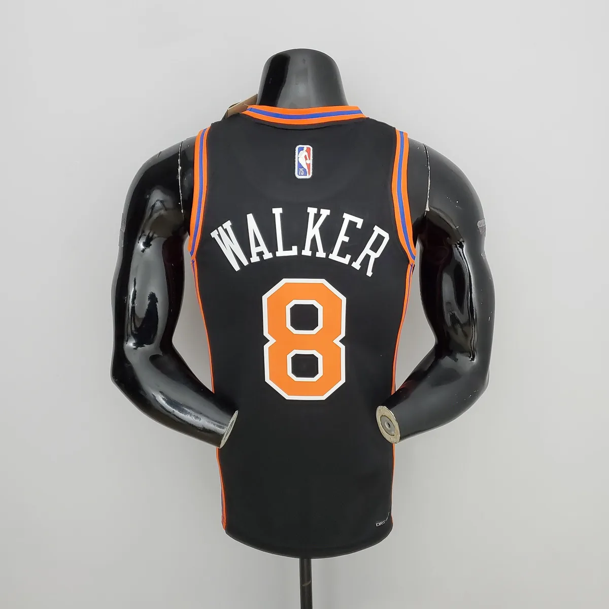 2022 Season Walker #8 Knicks Urban Edition Black NBA Jersey, foto 2