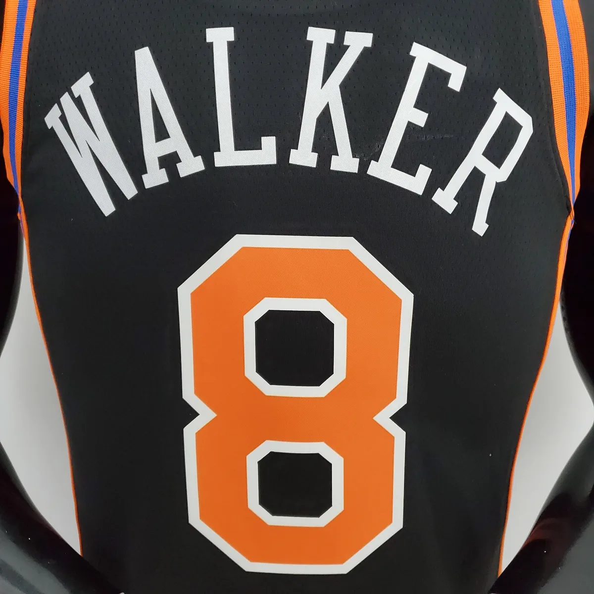 2022 Season Walker #8 Knicks Urban Edition Black NBA Jersey, foto 5