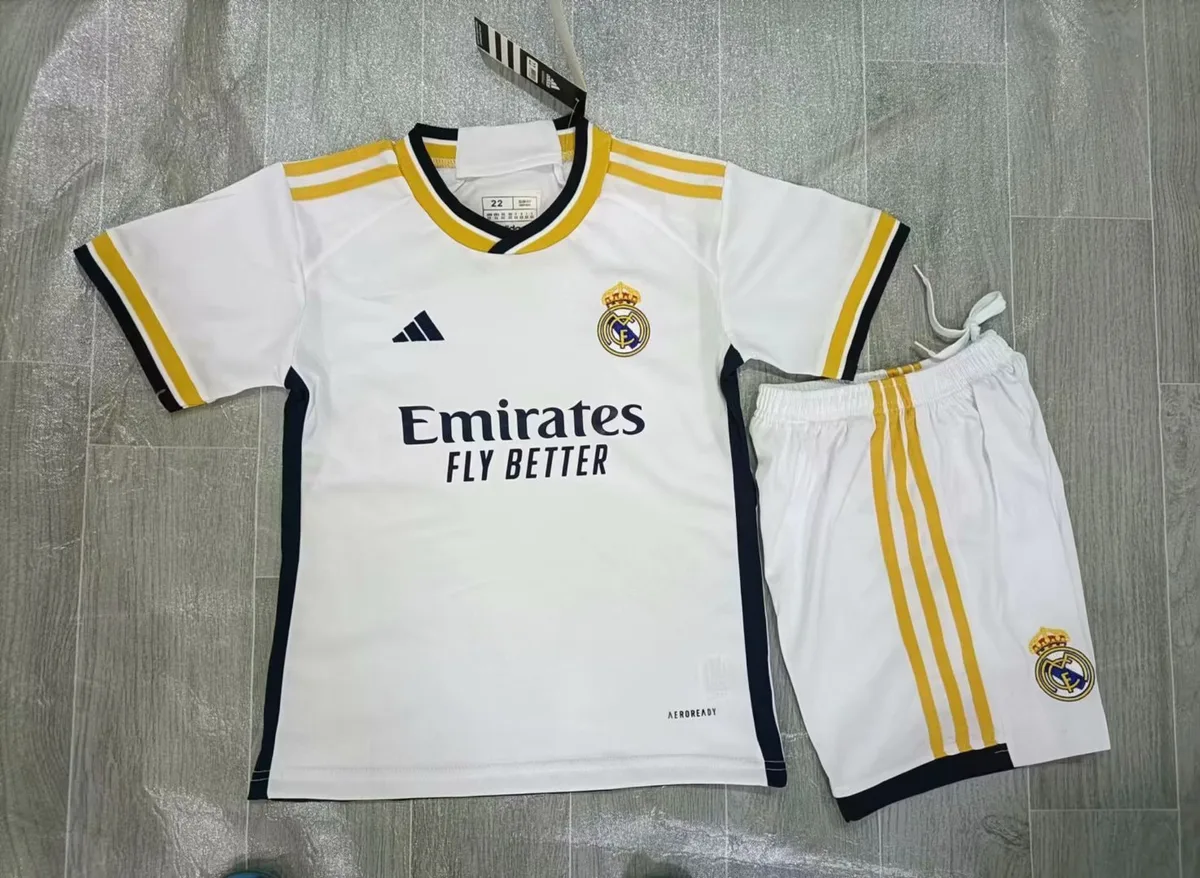 2023/24 Real Madrid Home Kids Kit