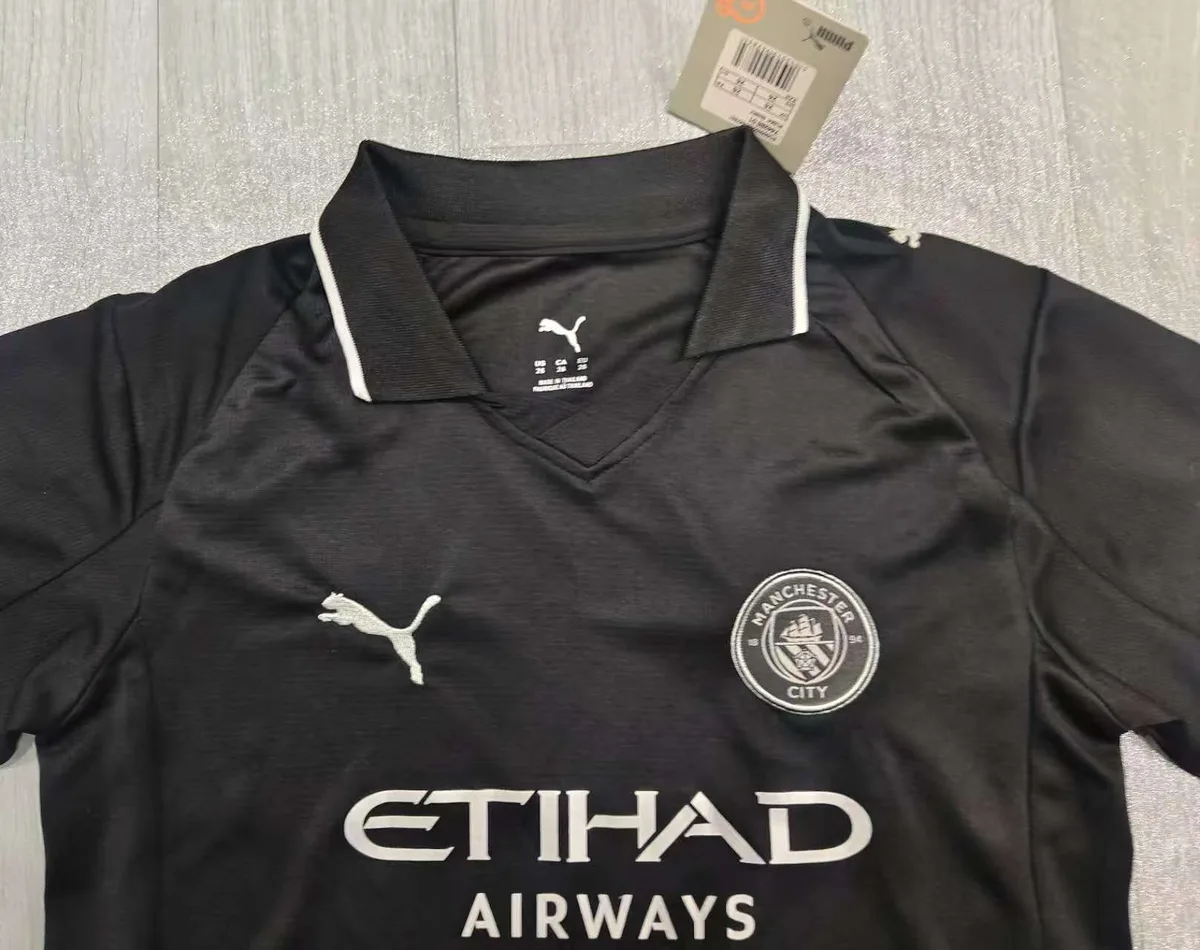 2025/26 Manchester City Away Black Kids Kit, foto 4