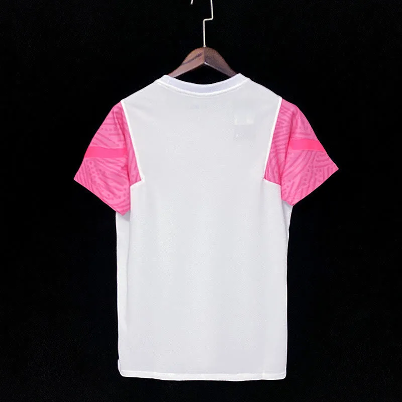 21/22 PSG white pre-match training suit pink sleeves, foto 2