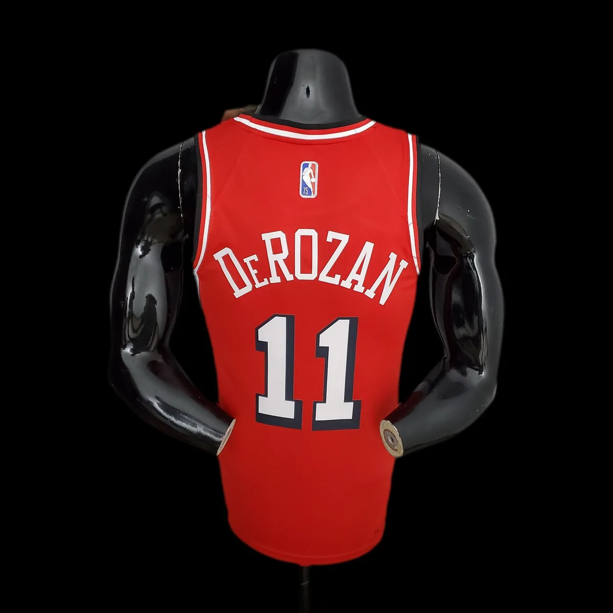 75th Anniversary 2022 Season Chicago Bulls DeROZAN#11 City Edition Red NBA Jersey, foto 3
