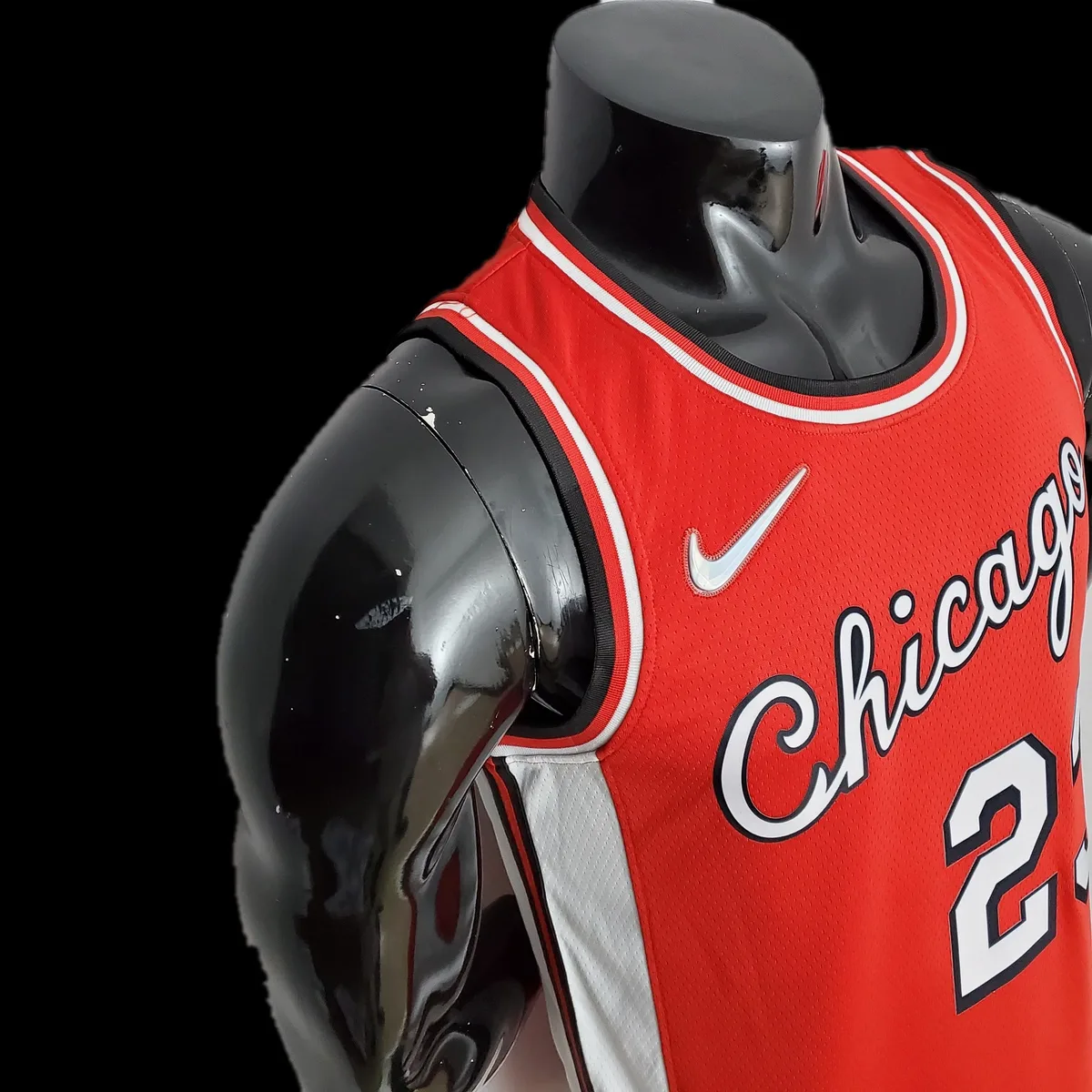 75th Anniversary 2022 Season Chicago Bulls JDRDAN#23 City Edition Red NBA Jersey, foto 5