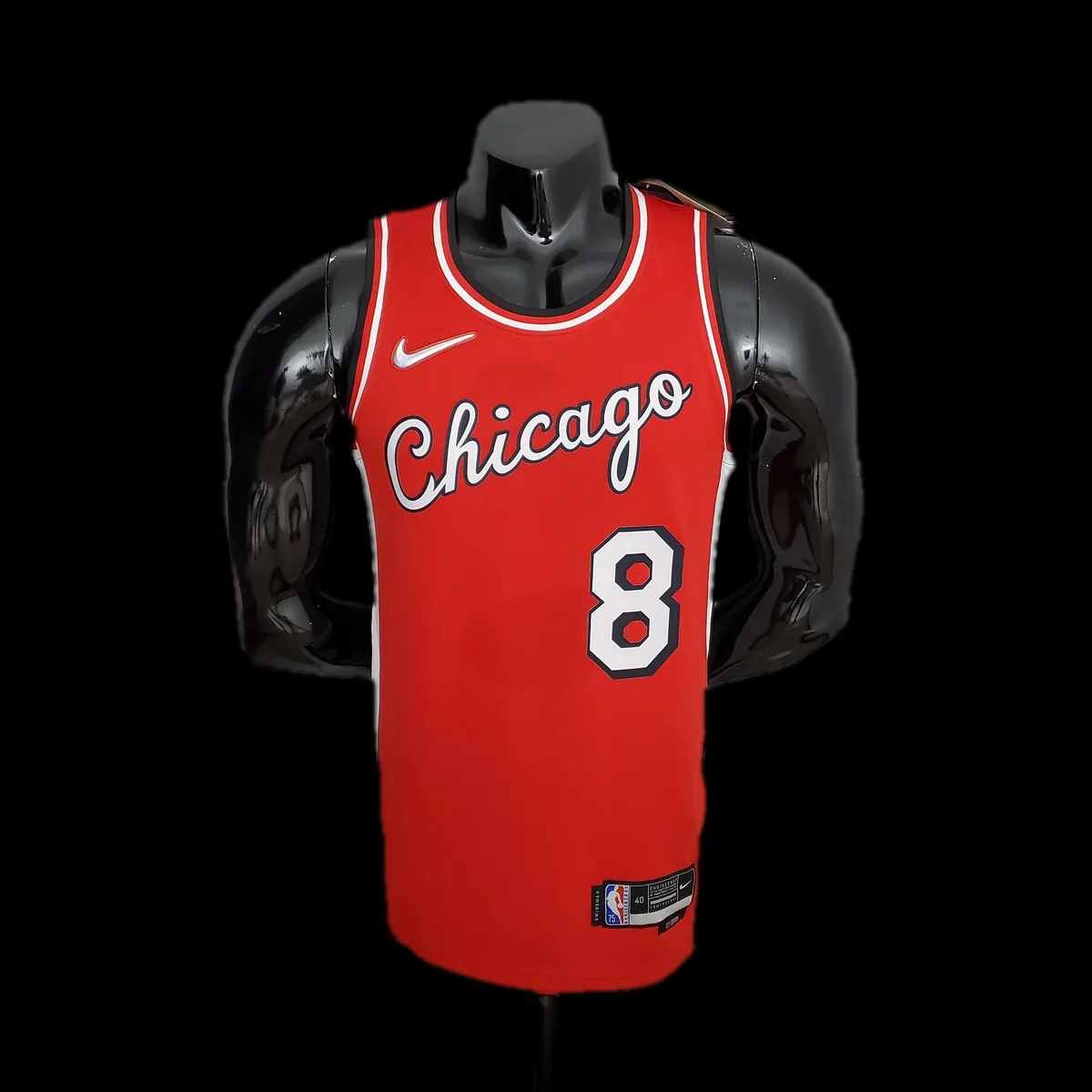 75th Anniversary 2022 Season Chicago Bulls LAVINE#8 City Edition Red NBA Jersey, foto 1