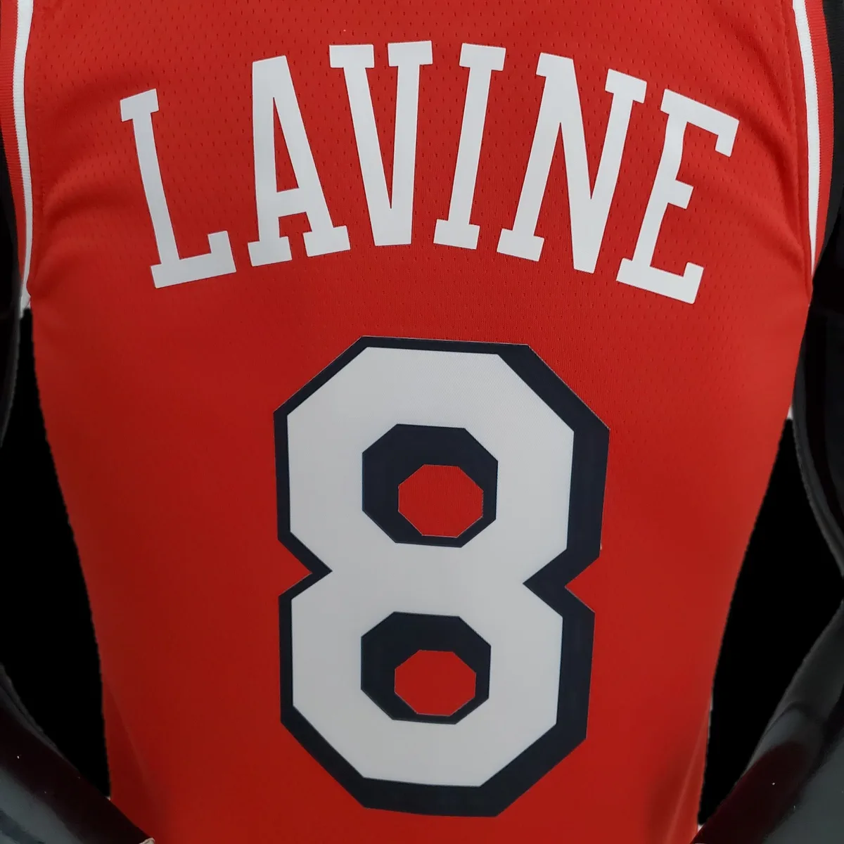 75th Anniversary 2022 Season Chicago Bulls LAVINE#8 City Edition Red NBA Jersey, foto 3