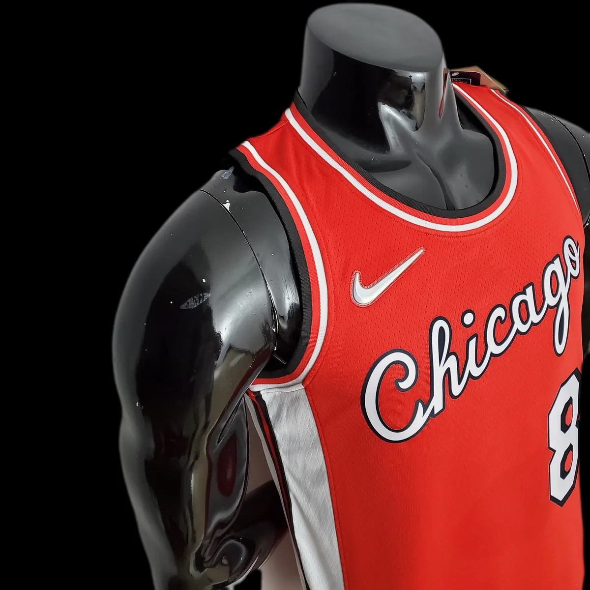 75th Anniversary 2022 Season Chicago Bulls LAVINE#8 City Edition Red NBA Jersey, foto 4