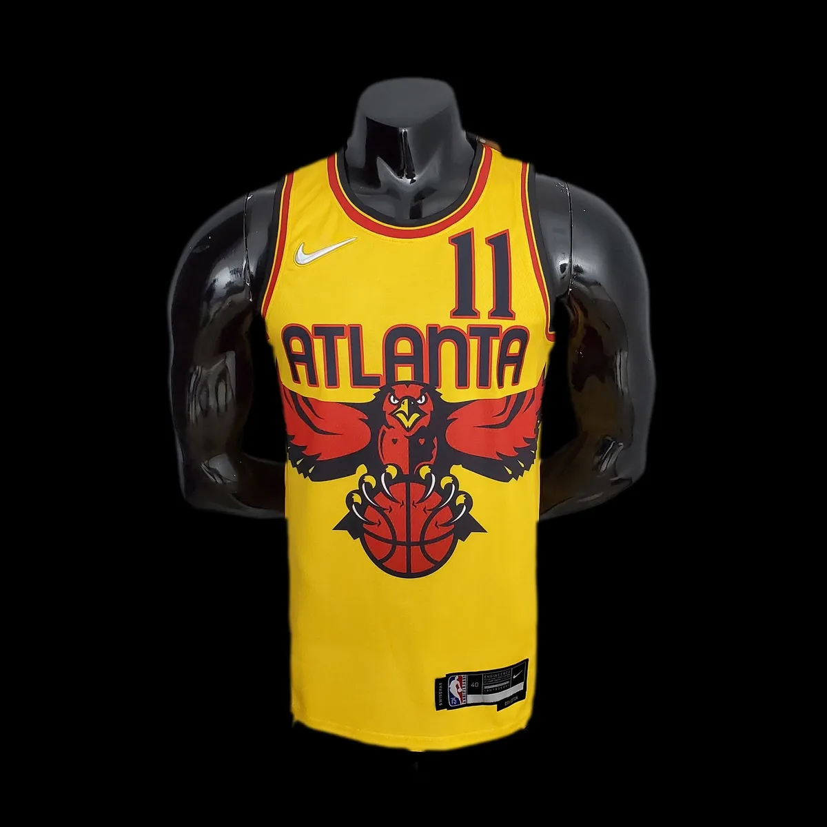 75th Anniversary 2202 Season Atlanta Hawks City Edition Yellow NBA Jersey, foto 1