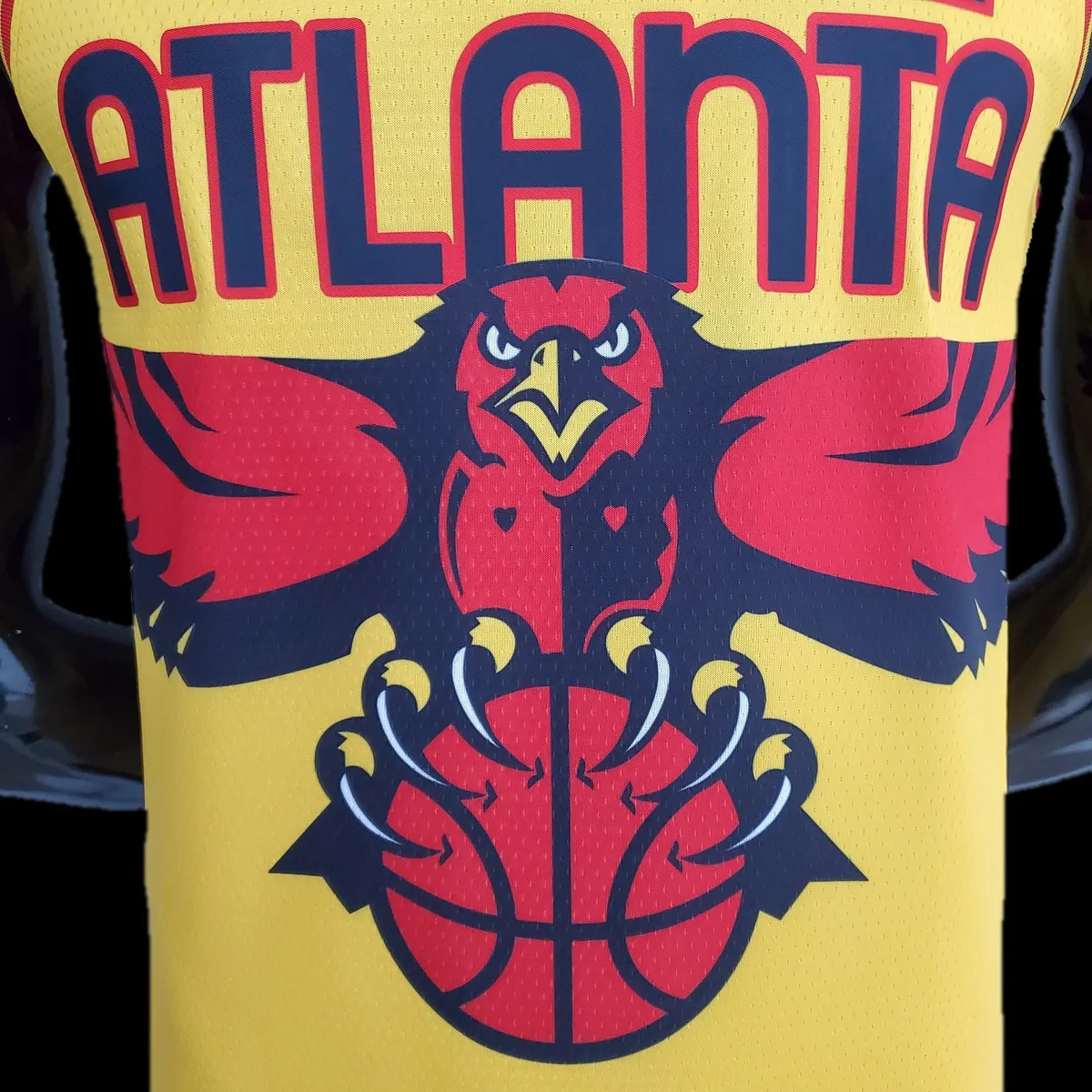 75th Anniversary 2202 Season Atlanta Hawks City Edition Yellow NBA Jersey, foto 3