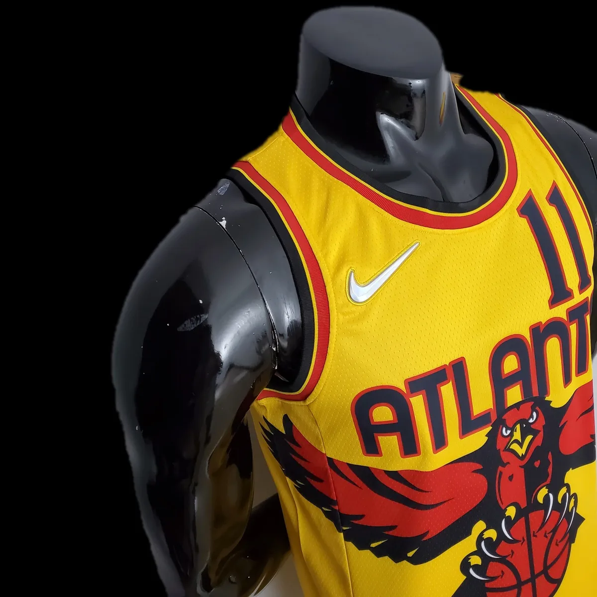 75th Anniversary 2202 Season Atlanta Hawks City Edition Yellow NBA Jersey, foto 4