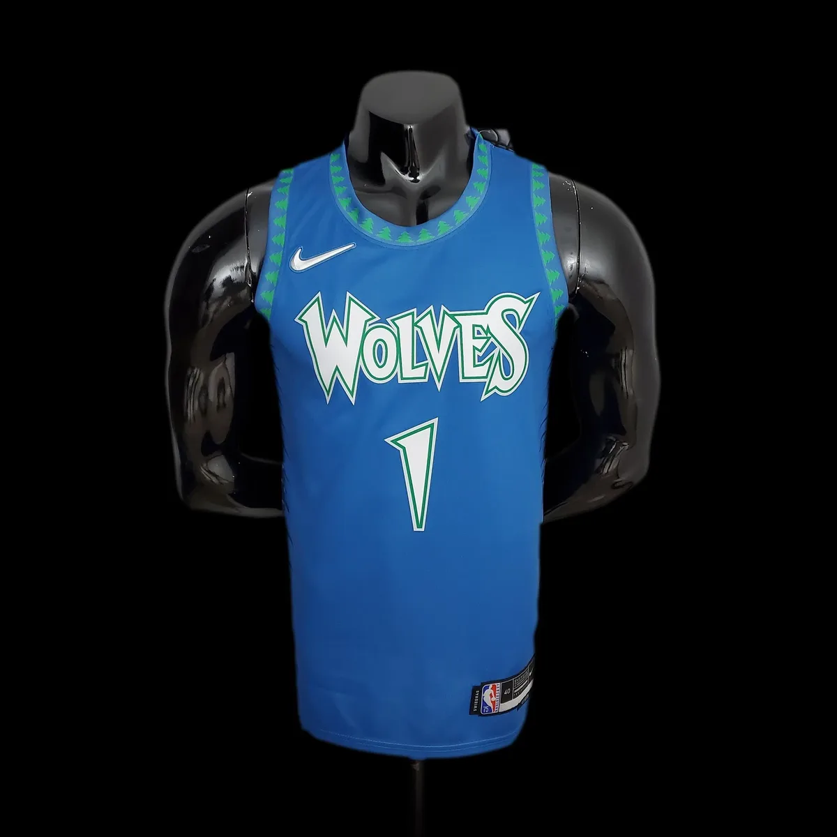 75th Anniversary 2202 Season EDWARDS#1 Minnesota Timberwolves City Edition Blue NBA Jersey, foto 1