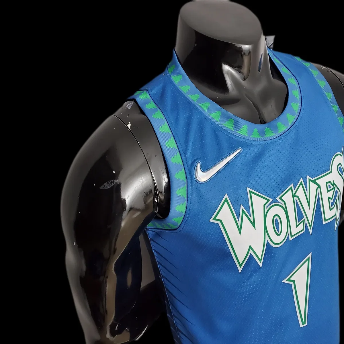 75th Anniversary 2202 Season EDWARDS#1 Minnesota Timberwolves City Edition Blue NBA Jersey, foto 2