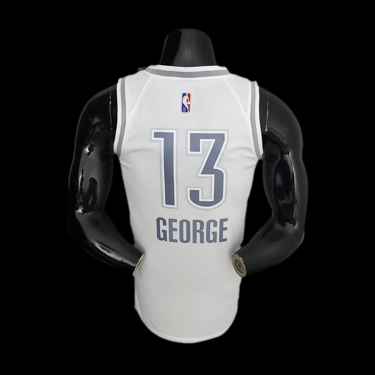 75th Anniversary 2202 Season Oklahoma City Thunder GEORGE#13 City Edition White NBA Jersey, foto 6