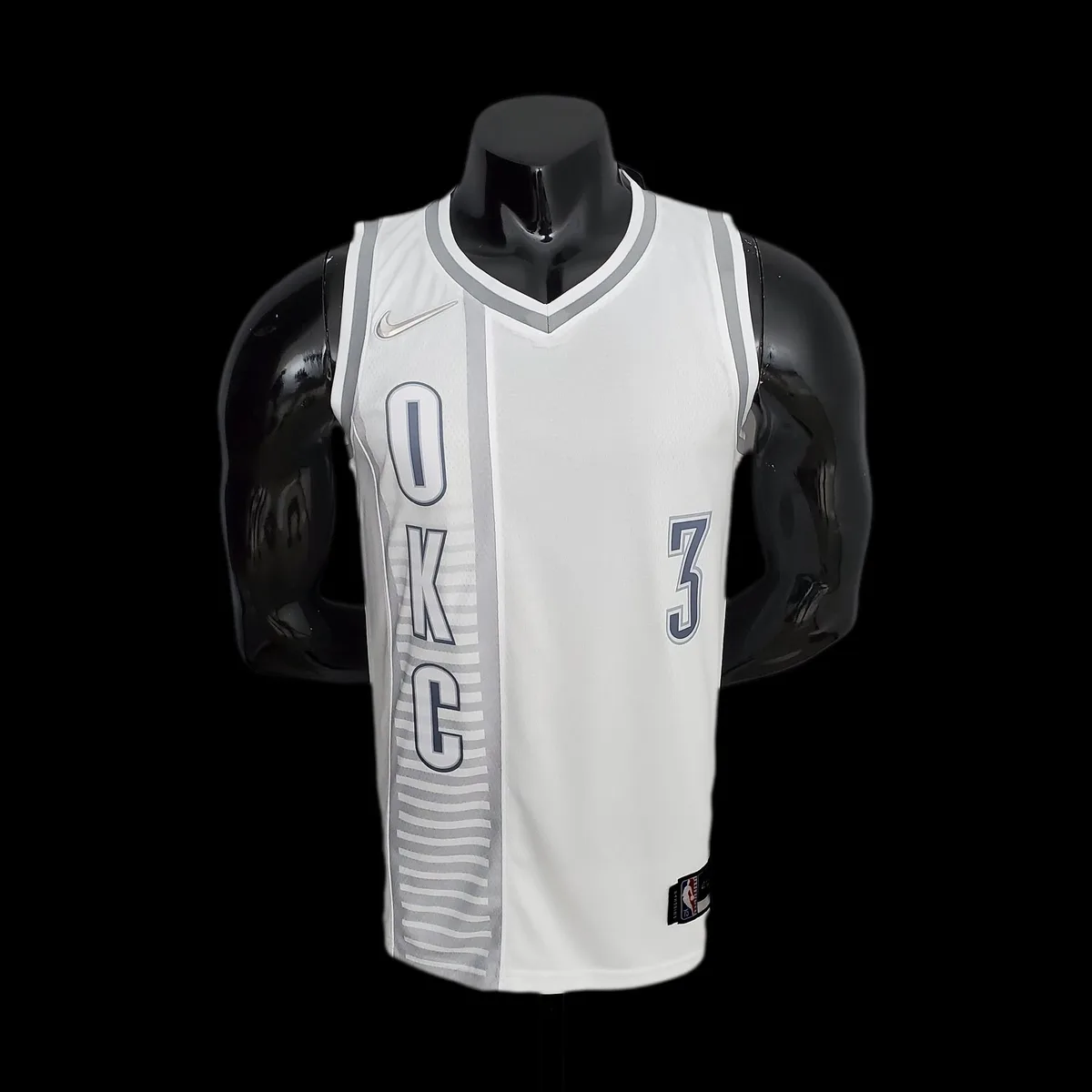75th Anniversary 2202 Season Oklahoma City Thunder PAUL#3 City Edition White NBA Jersey, foto 1