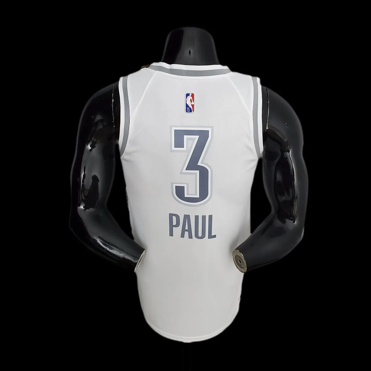 75th Anniversary 2202 Season Oklahoma City Thunder PAUL#3 City Edition White NBA Jersey, foto 4