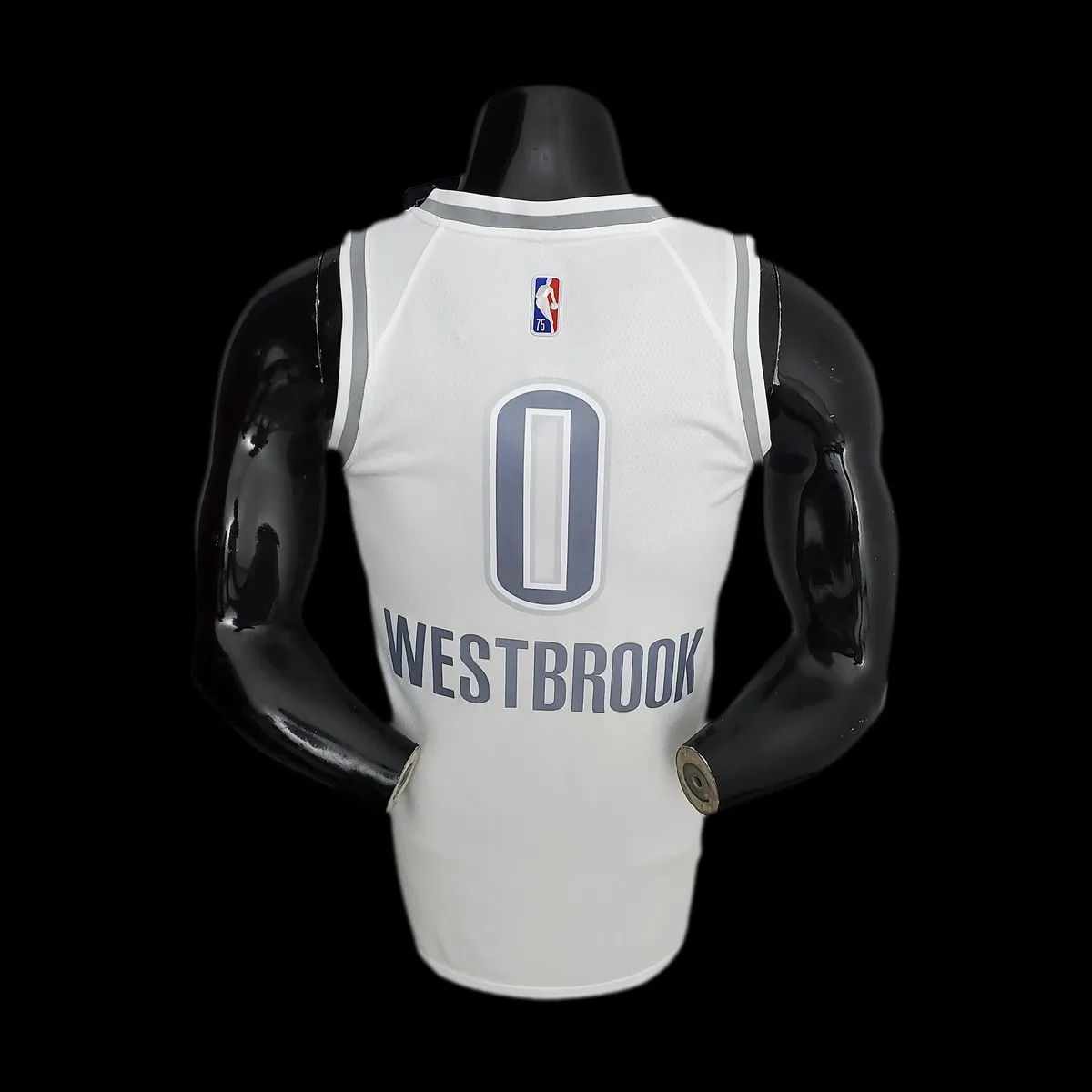 75th Anniversary 2202 Season Oklahoma City Thunder WESTBROOK#0 City Edition White NBA Jersey, foto 2