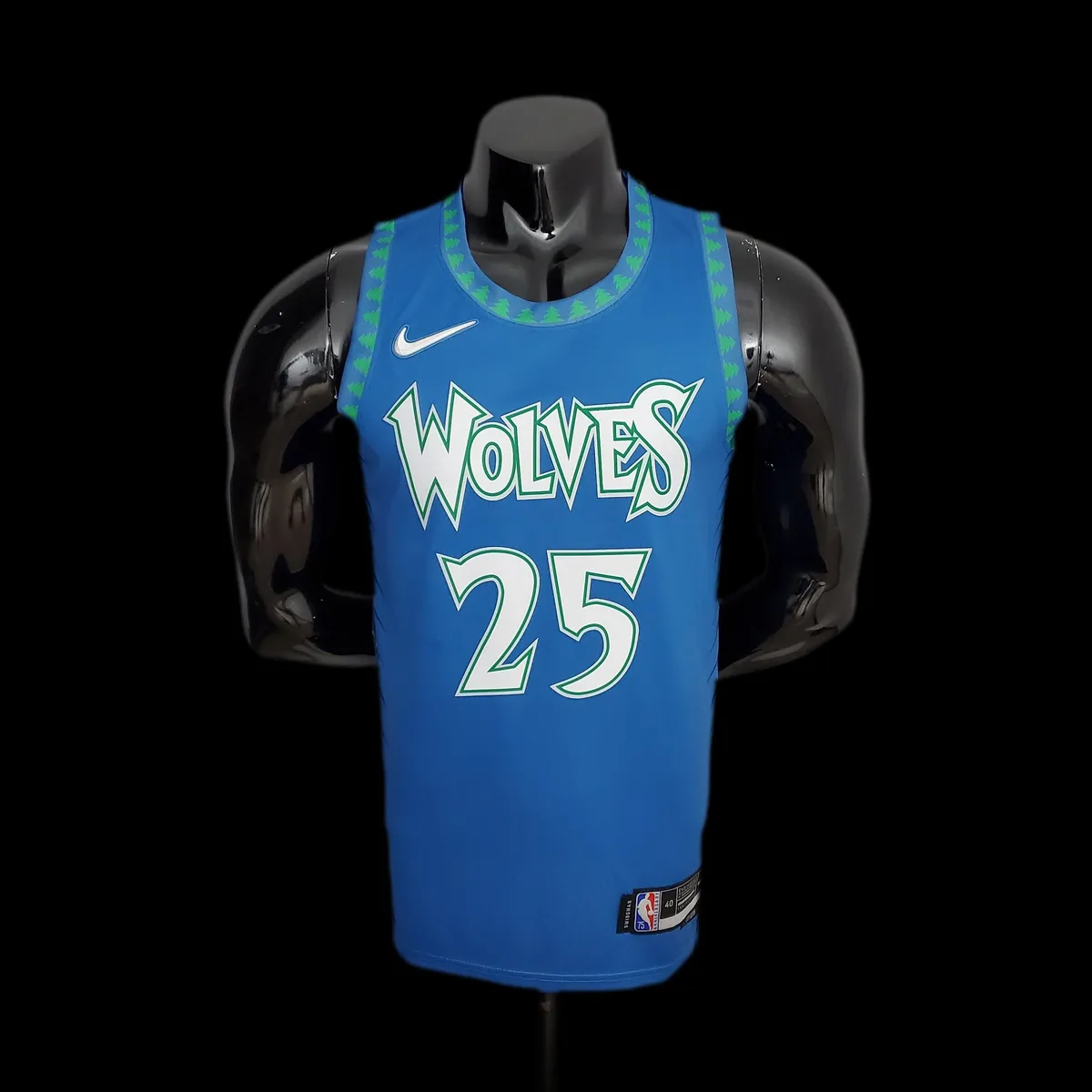 75th Anniversary 2202 Season ROSE#25 Minnesota Timberwolves City Edition Blue NBA Jersey, foto 1