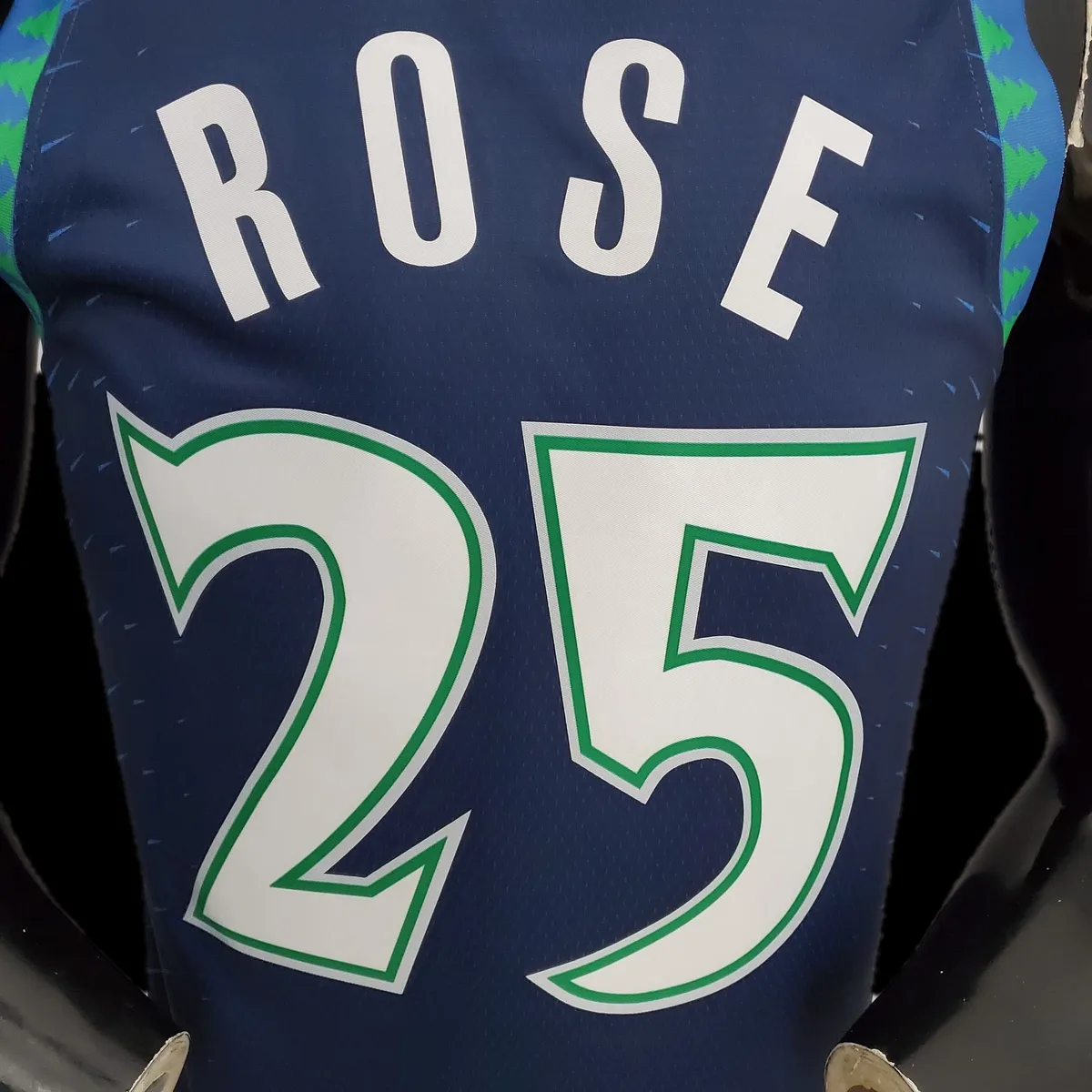 75th Anniversary 2202 Season ROSE#25 Minnesota Timberwolves City Edition Blue NBA Jersey, foto 3
