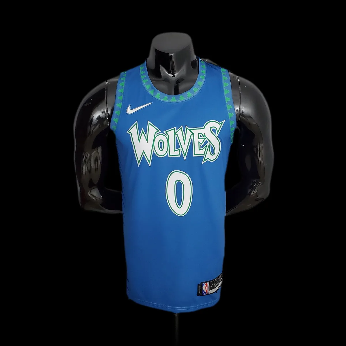 75th Anniversary 2202 Season RUSSELL#0 Minnesota Timberwolves City Edition Blue NBA Jersey, foto 1