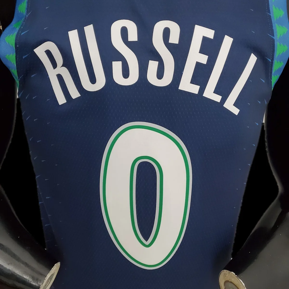 75th Anniversary 2202 Season RUSSELL#0 Minnesota Timberwolves City Edition Blue NBA Jersey, foto 4