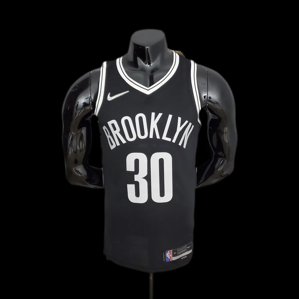 75th Anniversary Curry #30 Nets Black NBA Jersey, foto 1