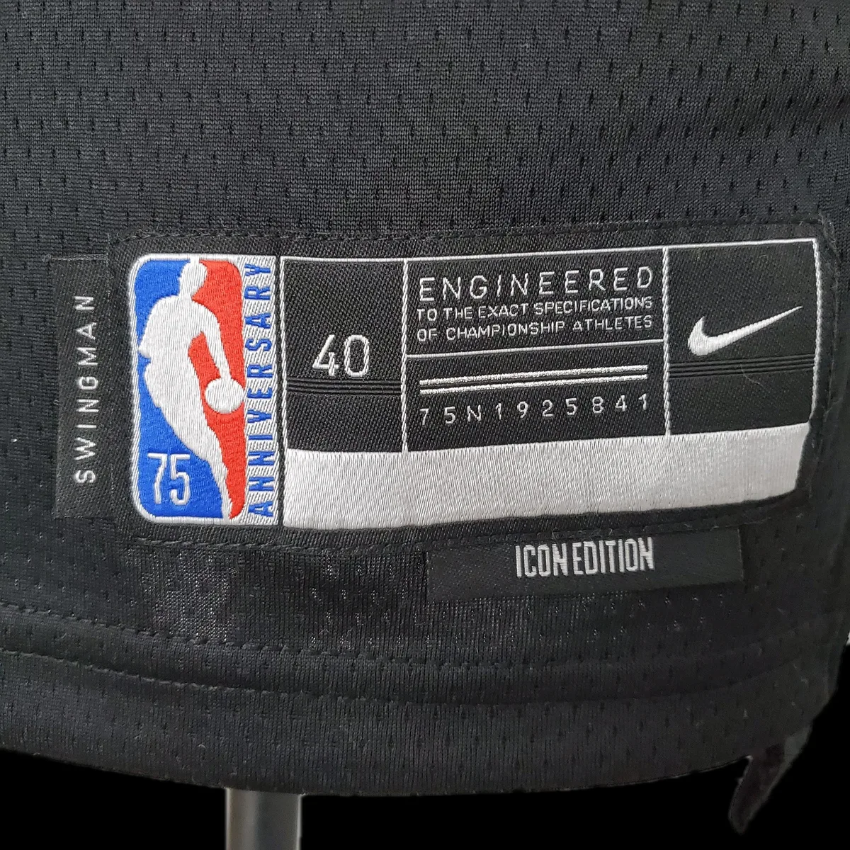 75th Anniversary Curry #30 Nets Black NBA Jersey, foto 6