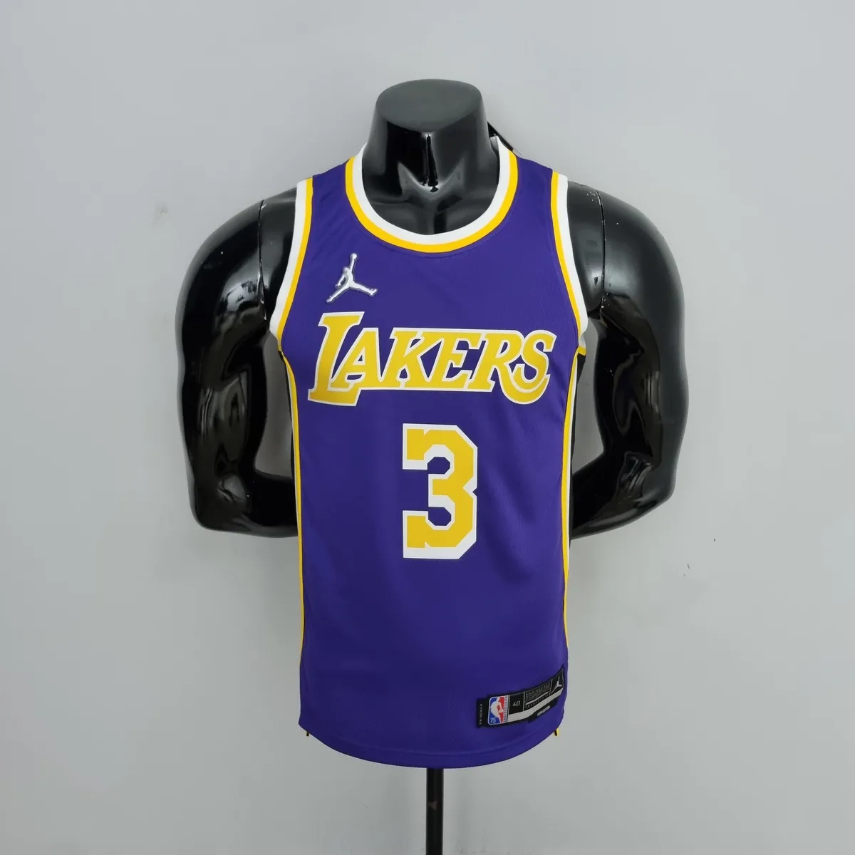 75th Anniversary Davis #3 Los Angeles Lakers Jordan Purple NBA Jersey, foto 1