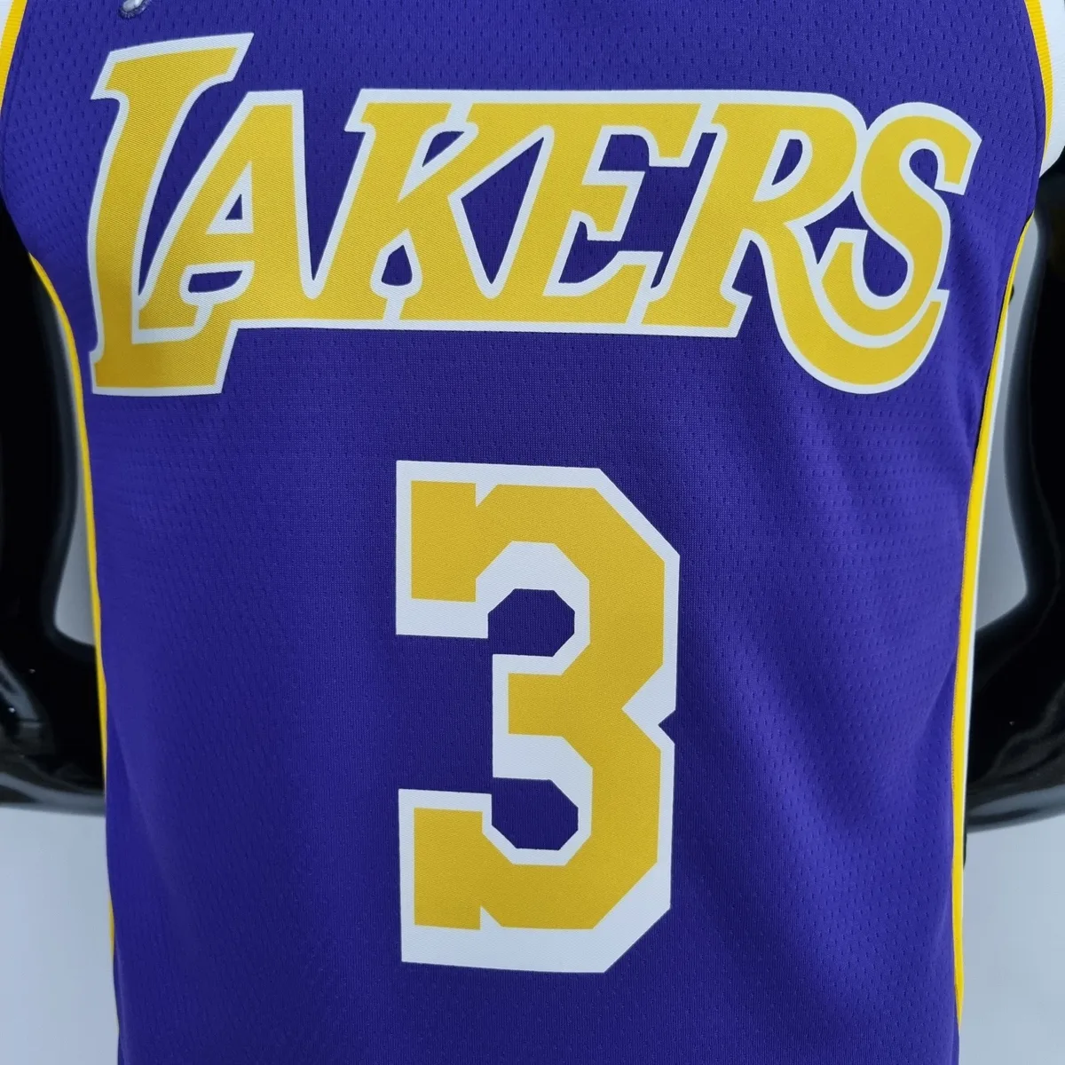 75th Anniversary Davis #3 Los Angeles Lakers Jordan Purple NBA Jersey, foto 2