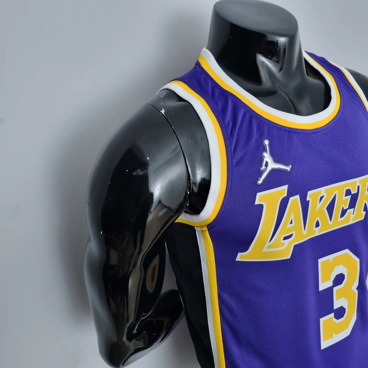 75th Anniversary Davis #3 Los Angeles Lakers Jordan Purple NBA Jersey, foto 4
