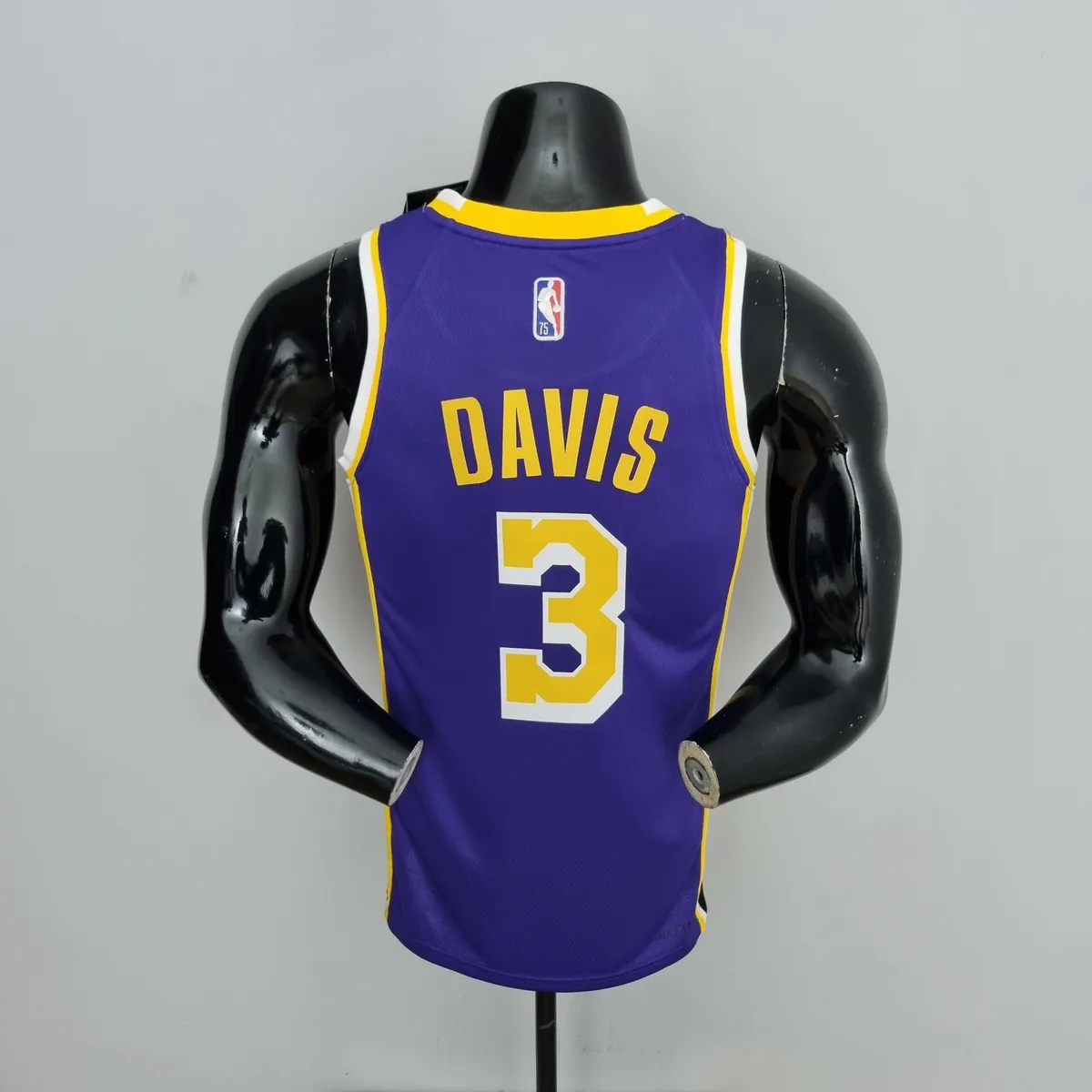 75th Anniversary Davis #3 Los Angeles Lakers Jordan Purple NBA Jersey, foto 5