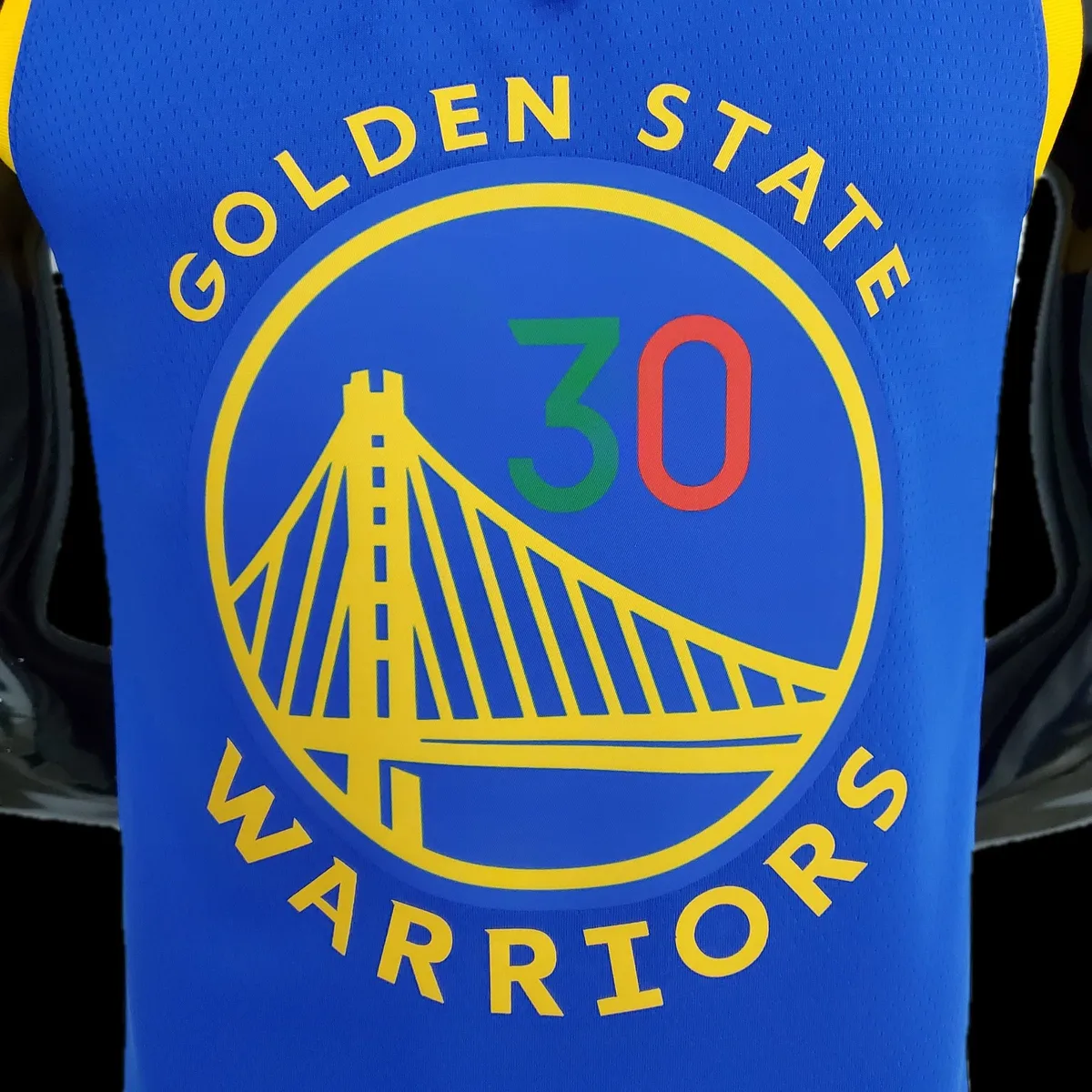 75th Anniversary Golden State Warriors Curry #30 Mexico Edition Blue NBA Jersey, foto 2
