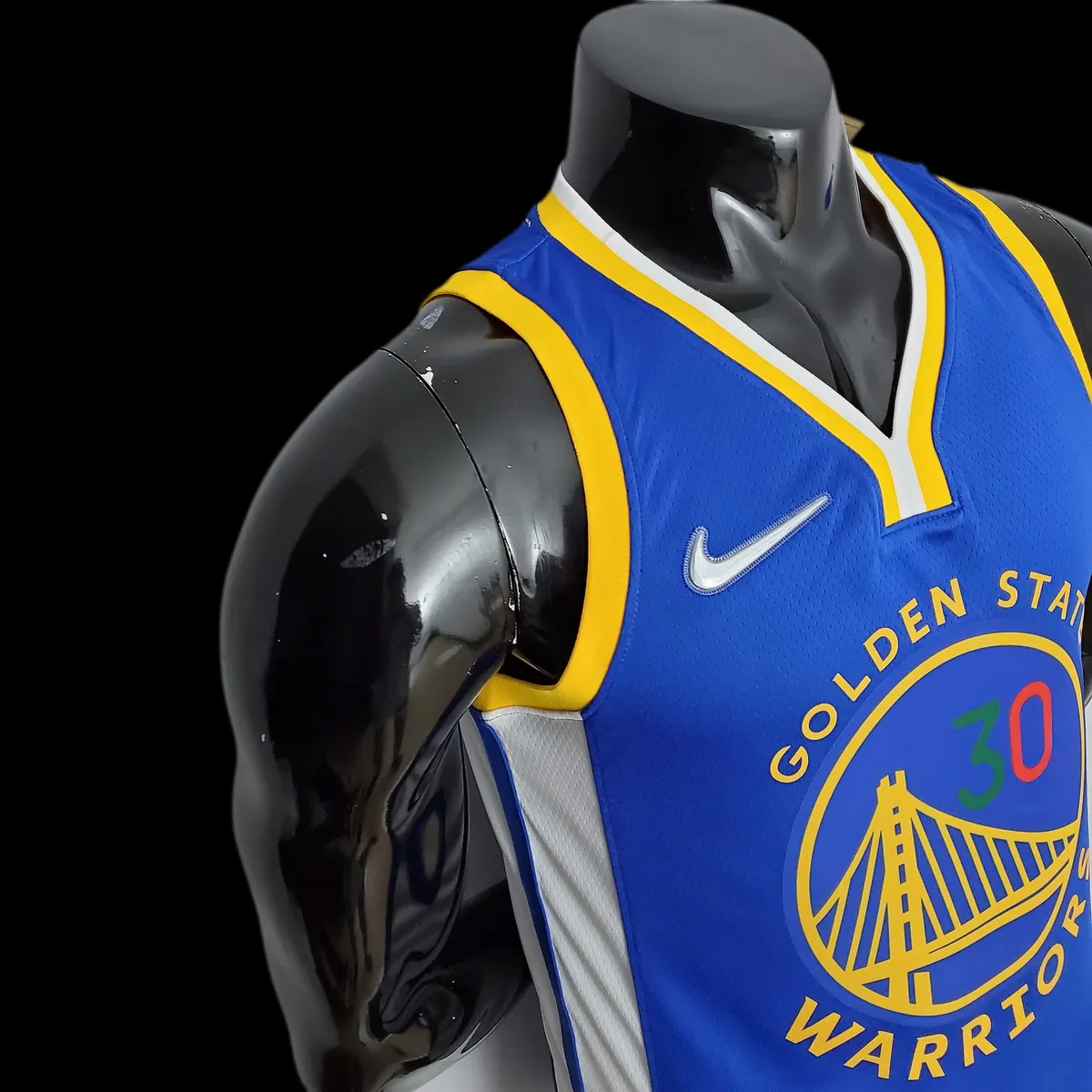 75th Anniversary Golden State Warriors Curry #30 Mexico Edition Blue NBA Jersey, foto 4