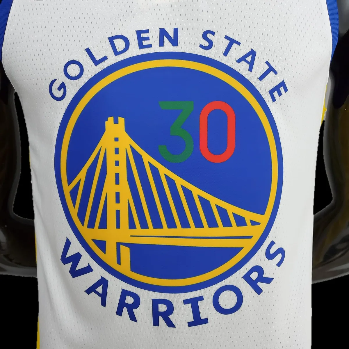 75th Anniversary Golden State Warriors Curry #30 Mexico Edition White NBA Jersey, foto 4