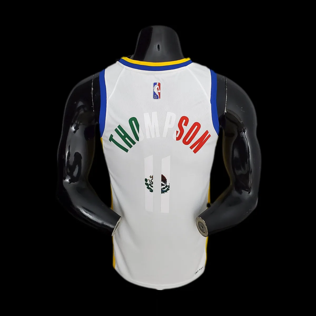 75th Anniversary Golden State Warriors Thompson #11 Mexico Edition White NBA Jersey, foto 3