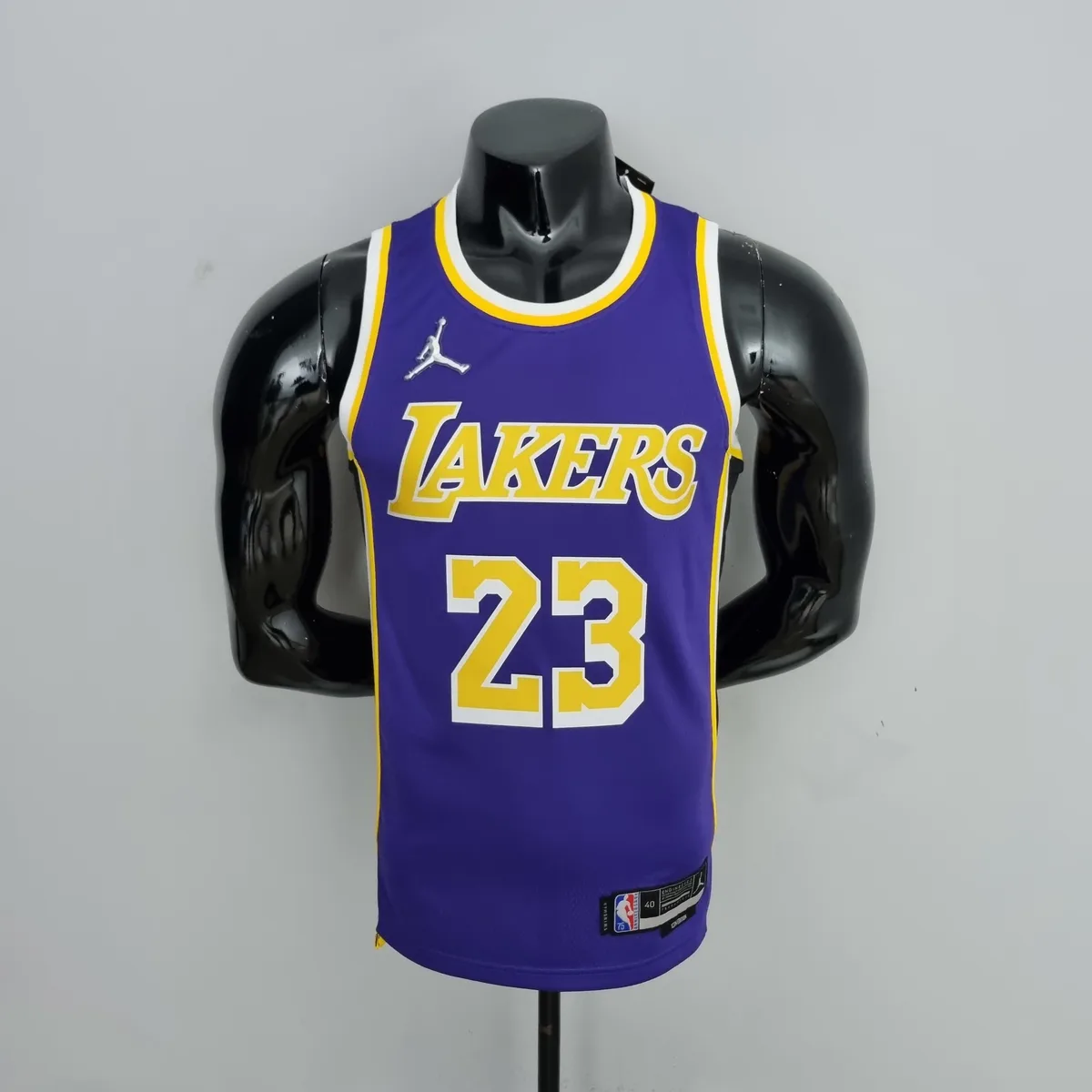 75th Anniversary James #23 Los Angeles Lakers Jordan Purple NBA Jersey, foto 1