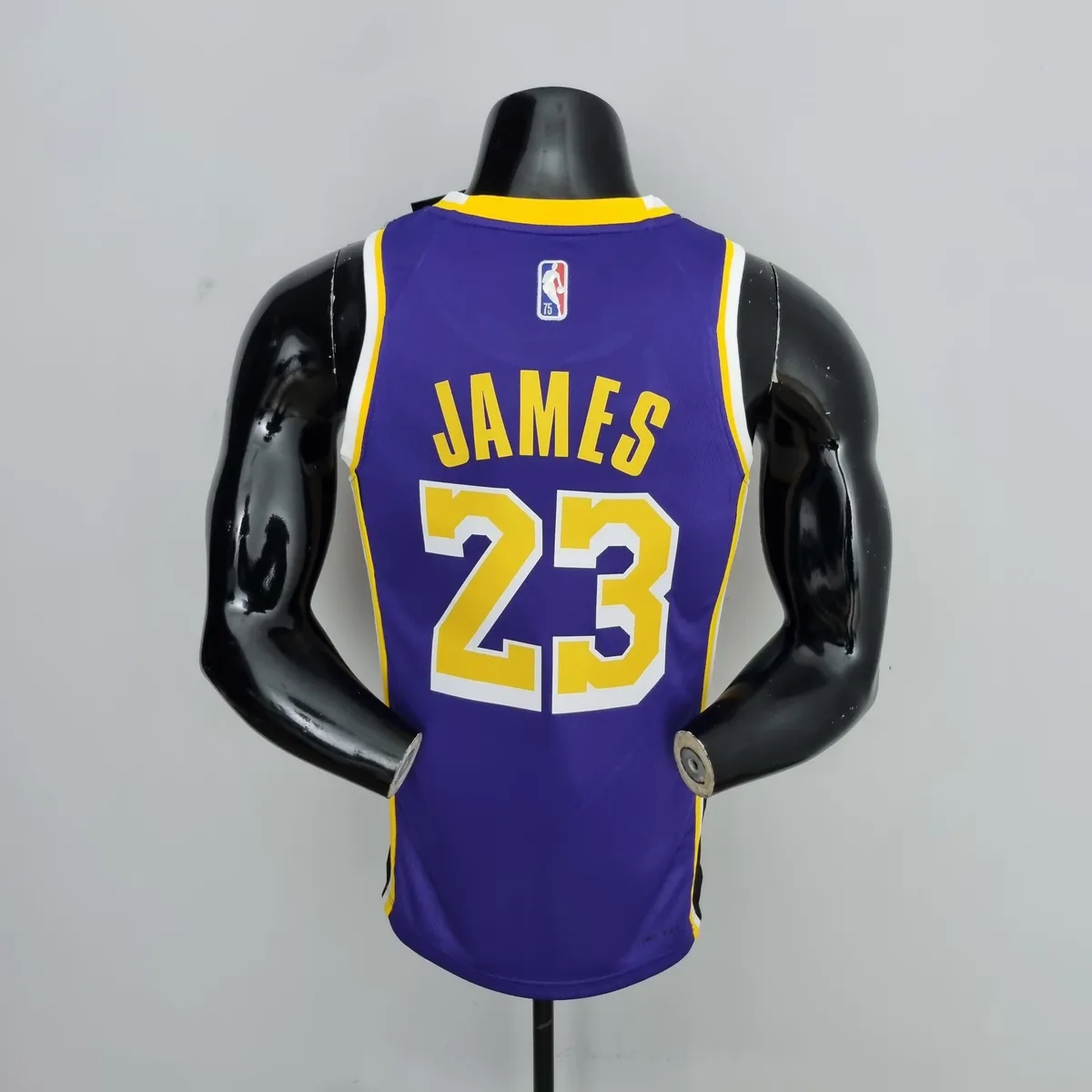 75th Anniversary James #23 Los Angeles Lakers Jordan Purple NBA Jersey, foto 4