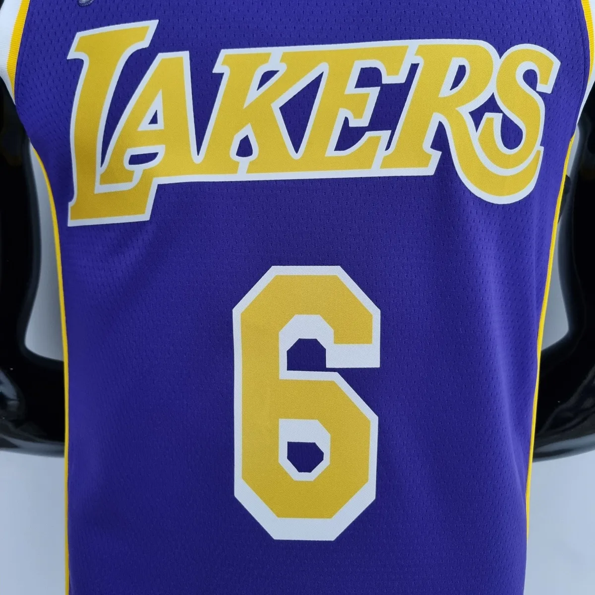 75th Anniversary James #6 Los Angeles Lakers Jordan Purple NBA Jersey, foto 2