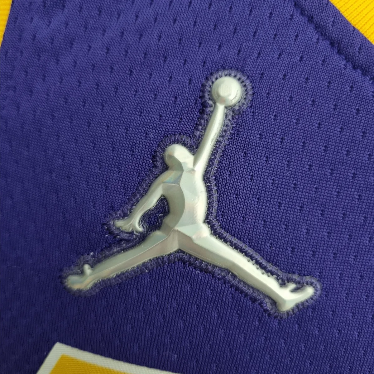 75th Anniversary James #6 Los Angeles Lakers Jordan Purple NBA Jersey, foto 3