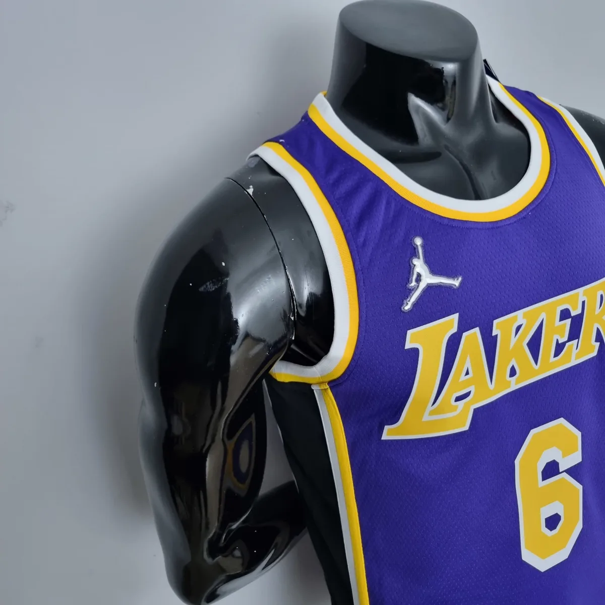 75th Anniversary James #6 Los Angeles Lakers Jordan Purple NBA Jersey, foto 4