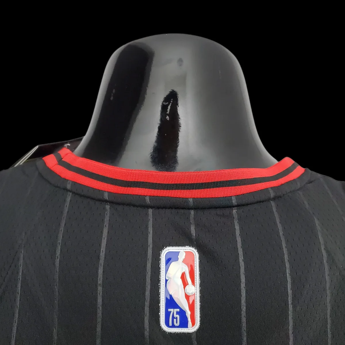 75th Anniversary Jordan #23 Bulls Flyers Black NBA Jersey, foto 3