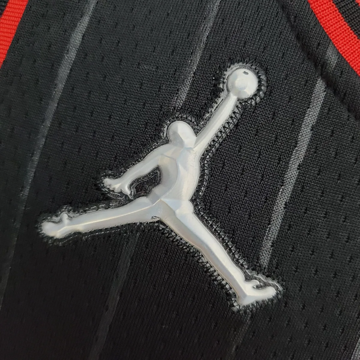75th Anniversary Jordan #23 Bulls Flyers Black NBA Jersey, foto 4